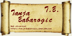 Tanja Babarogić vizit kartica
